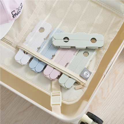 Foldable Clothes Hanger Drying Rack with 4 Hidden Clips for Home / Travel, Random Color Delivery
