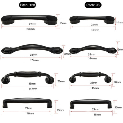 6225A-64 Simple Cabinet Door Handle Drawer Wardrobe Zinc Alloy Handle