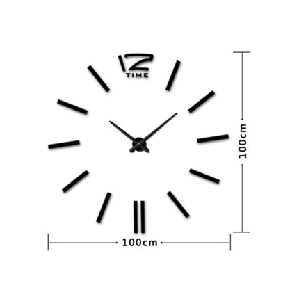 39 inch Bedroom Home Office Decoration Modern Frameless Large DIY 3D Mirror Wall Sticker Mute Clock