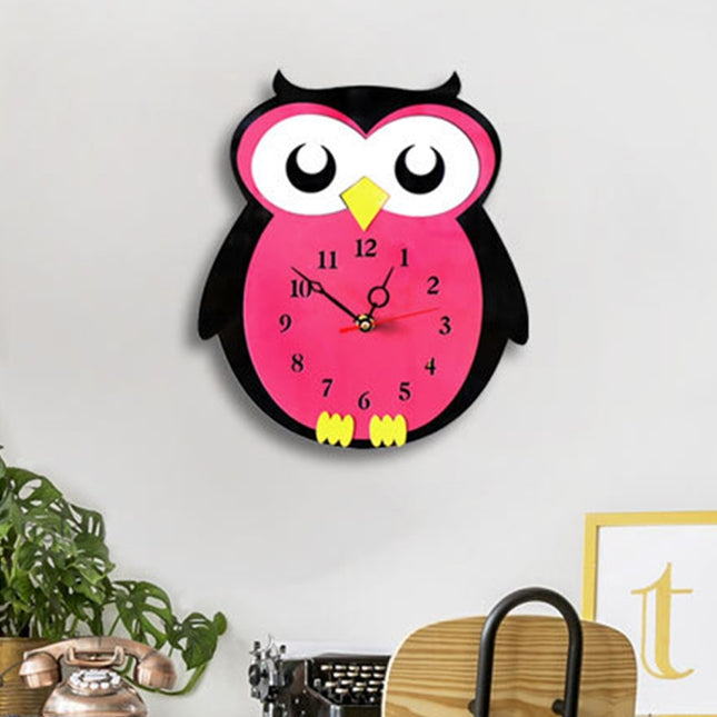 11*10 inch Children Bedroom Room Decor Battery Operated Shaped Mute Non Ticking Round Wall Quartz Clock
