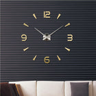 Bedroom Home Decoration Watch Frameless 3D Mirror Large DIY Wall Sticker Mute Clock, Size: 100*100cm