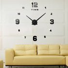 Bedroom Home Decoration Mirrored Number Frameless Large 3D DIY Wall Sticker Mute Clock, Size: 100*100cm