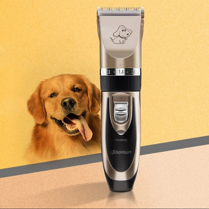 P2 110-240V Ceramics Titanium Professional Pet Electric Scissors Pets Hair Clippers with Four Combs, Ceramics Titanium Scissors - DealBuddy