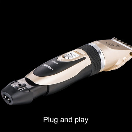 P2 110-240V Ceramics Titanium Professional Pet Electric Scissors Pets Hair Clippers with Four Combs, Ceramics Titanium Scissors - DealBuddy