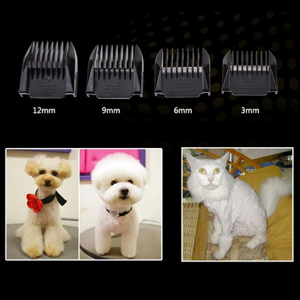 P2 110-240V Ceramics Titanium Professional Pet Electric Scissors Pets Hair Clippers with Four Combs, Ceramics Titanium Scissors - DealBuddy