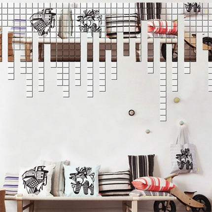 100 PCS Square Crystal Mosaic Mirror Acrylic Stereo Wall Stickers Creative Background Home Living Room Wall Sticker,Size:2*2cm