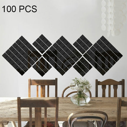 100 PCS Square Crystal Mosaic Mirror Acrylic Stereo Wall Stickers Creative Background Home Living Room Wall Sticker,Size:3*3cm, Size:3*3 Color:Silver, Size:3*3 Color:Black - DealBuddy