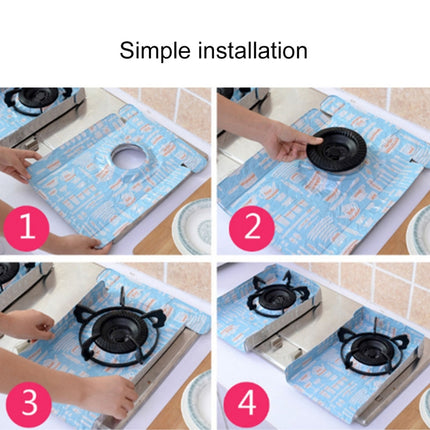 2 PCS Gas Stove Protectors Tableware Print Foil Heat-resistant Anti-Fouling Liner Cleaning Kitchen Tools Mat, HC3595A, HC3595B, HC3595C - DealBuddy
