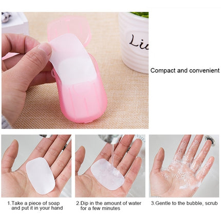 5 PCS Disposable Portable Travel Boxed Confetti Soap Mini Soap Paper, Random Color Delivery