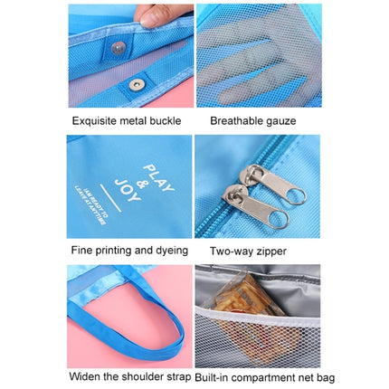 Portable Double Layer Mesh Sport Duffel Beach Picnic Shoulder Storage Bag Handbag - DealBuddy