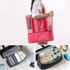 Portable Double Layer Mesh Sport Duffel Beach Picnic Shoulder Storage Bag Handbag - DealBuddy