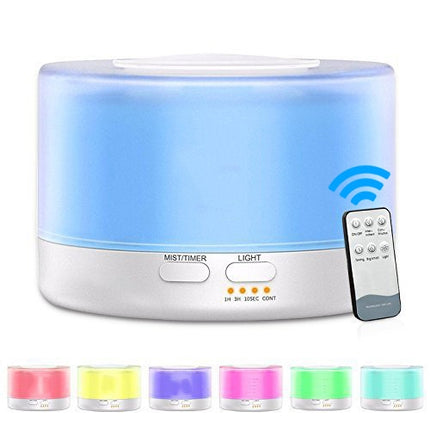 T700 Remote Control Clear White Air Humidifier Automatic Alcohol Sprayer Essential Oil Diffuser Ultrasonic Mist Maker Ultrasonic Aroma Diffuser Atomizer Color LED, Capacity: 700ml, DC 24V, US Plug - DealBuddy