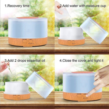 T700 Remote Control Clear White Air Humidifier Automatic Alcohol Sprayer Essential Oil Diffuser Ultrasonic Mist Maker Ultrasonic Aroma Diffuser Atomizer Color LED, Capacity: 700ml, DC 24V, US Plug, Wood Pattern (700ml), Clear White (700ml) - DealBuddy