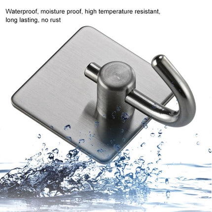 MYD-1038 304 Stainless Steel Sticky Hook Kitchen Bathroom Multi-functional Hole Free Wall Mount Holder