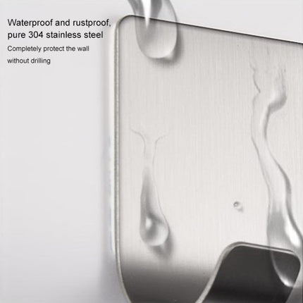 Stainless Steel Plug Power Cord Hook Bathroom Non-perforated Storage Rack, Size: 61x45mm