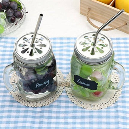5pcs Reusable Stainless Steel Bent Drinking Straw + Cleaner Brush Set Kit,  266*6mm, 266*6mm (Bent) - DealBuddy