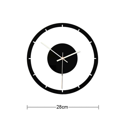 TM011 A Round Wooden Dial Transparent Acrylic Mute Wall Clock