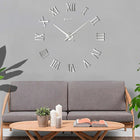 Bedroom Home Decoration Frameless Roman Numeral Large DIY Wall Sticker Mute Clock, Size: 100*100cm