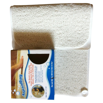 Rectangular Bathroom Bathtub Mildew Stain Resistant PVC Anti-skid Household Foot Pad Carpet, Size: 70cm x 40cm (White)