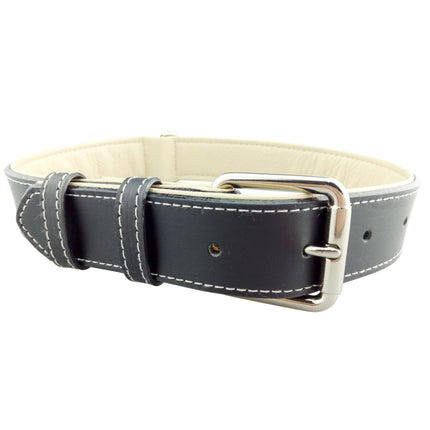 Leather Pet Dog Collar Pet Products Big Dog Collar, Size: L, 2.5 * 51cm, Size: L - DealBuddy