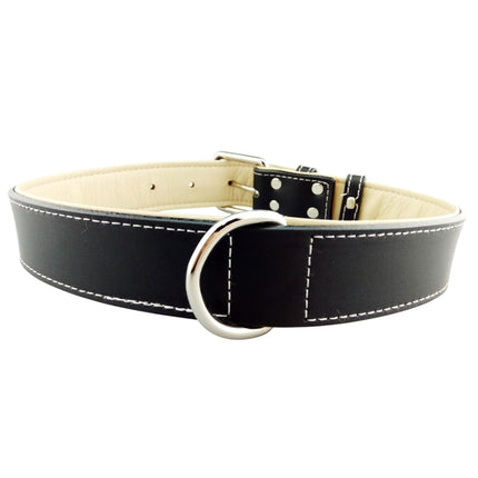 Leather Pet Dog Collar Pet Products Big Dog Collar, Size: L, 2.5 * 51cm, Size: L - DealBuddy