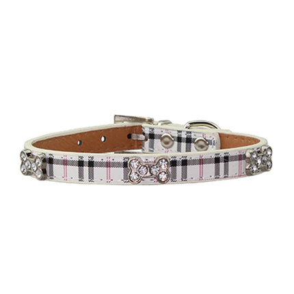 PU Leather with Bone Designs Pet Dog Collar Pet Products, Size: S, 1.5 * 37cm, Size: S - DealBuddy