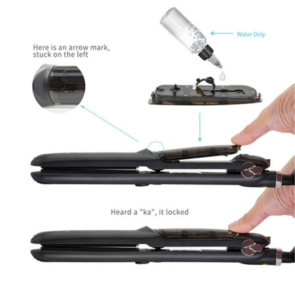 Steam Spray Electric Splint Hair Straightener with Plastic Bottle , US Plug - DealBuddy