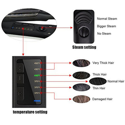 Steam Spray Electric Splint Hair Straightener with Plastic Bottle , UK Plug