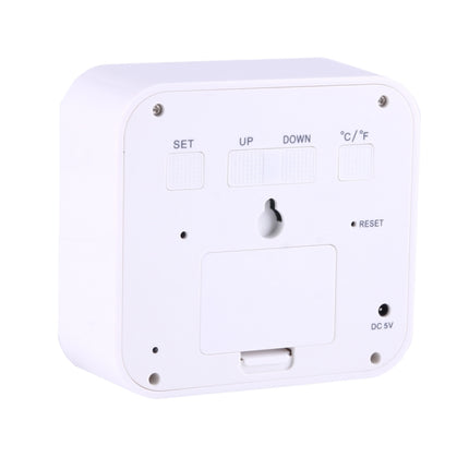 Desk Table Digital Backlight LED Alarm Clock with Time & Date & Temperature & Humidity Display