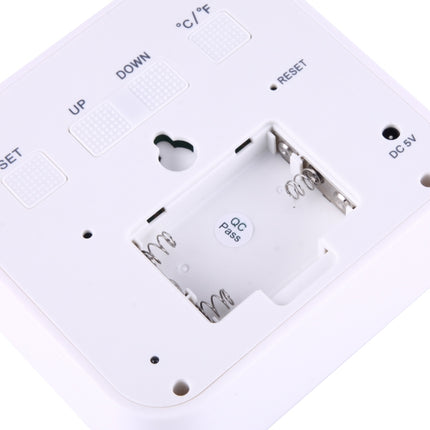 Desk Table Digital Backlight LED Alarm Clock with Time & Date & Temperature & Humidity Display