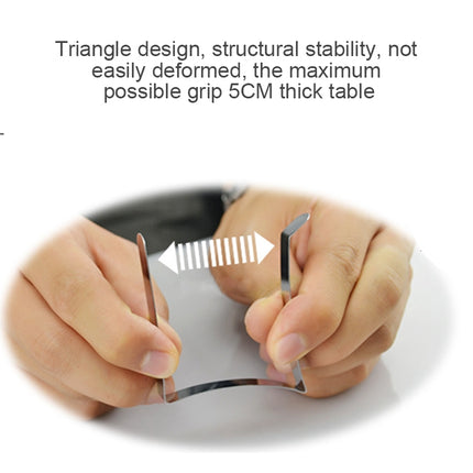 10 PCS Stainless Steel Tablecloth Clip Adjustable Triangle Clamp Holder