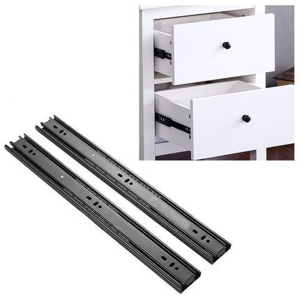 20 inches 3-section Mute Cold Rolled Steel Sliding Drawer Slides Ball Slide Rail Length: 50cm