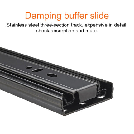 20 inches 3-section Mute Cold Rolled Steel Sliding Drawer Slides Ball Slide Rail Length: 50cm