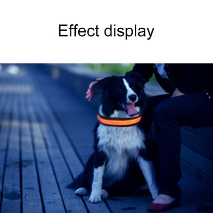 Medium and Large Dog Pet Solar + USB Charging LED Light Collar, Neck Circumference Size: S, 35-40cm, Size: S - DealBuddy