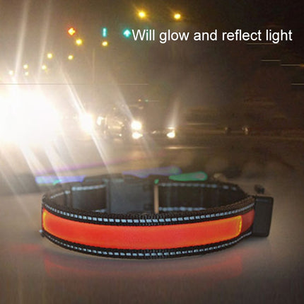 Medium and Large Dog Pet Solar + USB Charging LED Light Collar, Neck Circumference Size: S, 35-40cm, Size: S - DealBuddy
