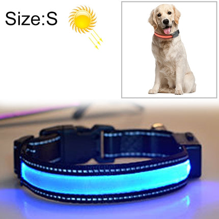 Medium and Large Dog Pet Solar + USB Charging LED Light Collar, Neck Circumference Size: S, 35-40cm, Size: S - DealBuddy