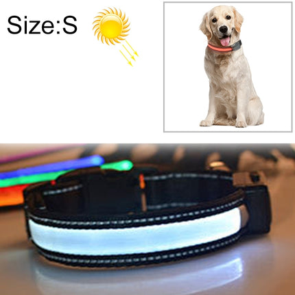 Medium and Large Dog Pet Solar + USB Charging LED Light Collar, Neck Circumference Size: S, 35-40cm, Size: S - DealBuddy