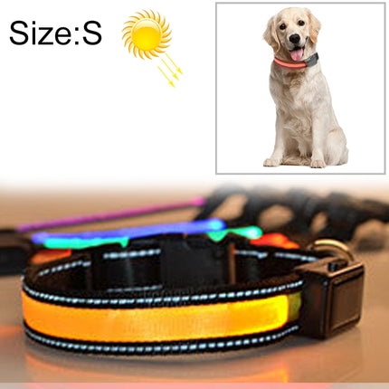 Medium and Large Dog Pet Solar + USB Charging LED Light Collar, Neck Circumference Size: S, 35-40cm, Size: S - DealBuddy