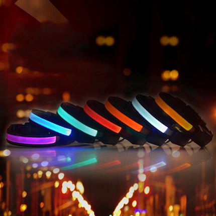 Medium and Large Dog Pet Solar + USB Charging LED Light Collar, Neck Circumference Size: S, 35-40cm, Size: S - DealBuddy