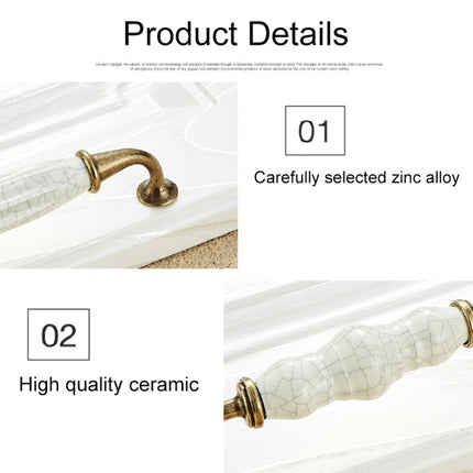 5025_128 Ceramic Crack Closet Cabinet Handle Pitch: 128mm