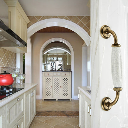 5025_128 Ceramic Crack Closet Cabinet Handle Pitch: 128mm