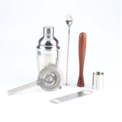 7 in 1 Stainless Steel Wine Cocktail Shaker Tools Set with Cloth Bag, Capacity: 750ml