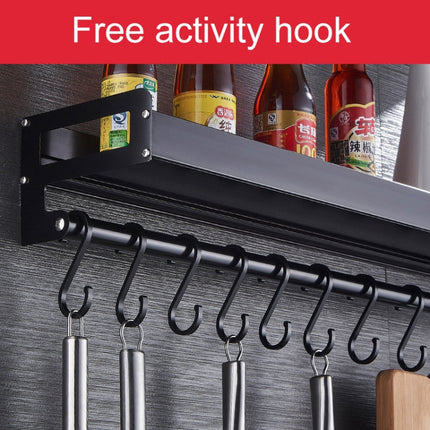 30cm Kitchen Multi-function Wall Hanging Holder Seasoning Storage Rack, 30cm(Black) - DealBuddy