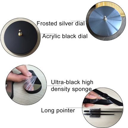 Bedroom Home Office Decoration Modern Frameless Large Number DIY 3D Mirror Wall Sticker Quiet Clock, Size: 100*100cm