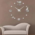 Bedroom Home Office Decoration Frameless Large Size DIY 3D Mirror Surface Wall Stickers Quiet Clock, Size: 100*100cm
