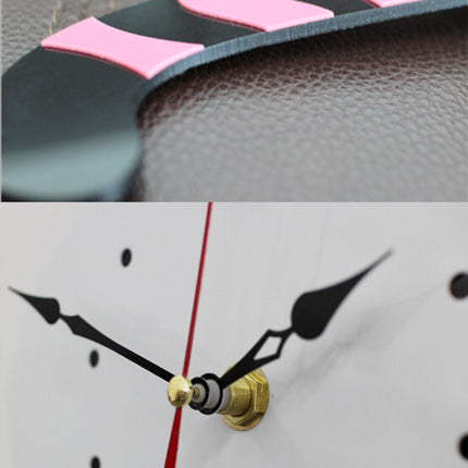 42x18cm Home Office Bedroom Decoration Battery Operated Cat Shaped Wall Clock with Swinging Tails