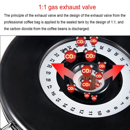 800ml Stainless Steel Sealed Food Coffee Grounds Bean Storage Container with Built-in CO2 Gas Vent Valve & Calendar - DealBuddy