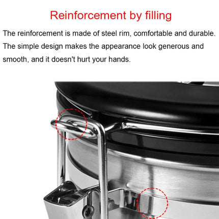 800ml Stainless Steel Sealed Food Coffee Grounds Bean Storage Container with Built-in CO2 Gas Vent Valve & Calendar - DealBuddy