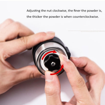 Portable Conical Burr Mill Manual Stainless Steel Hand Crank Coffee Bean Grinder, Capacity: 30g