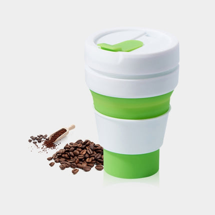 350ml Outdoor Pocket-Sized Coffee Tea Collapsible Travel Mug Silicone Cup with Lid - DealBuddy